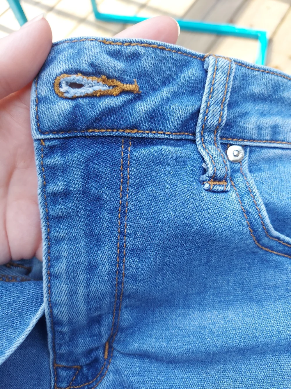 Forever 21 Cuffed Hem Medium Denim Shorts